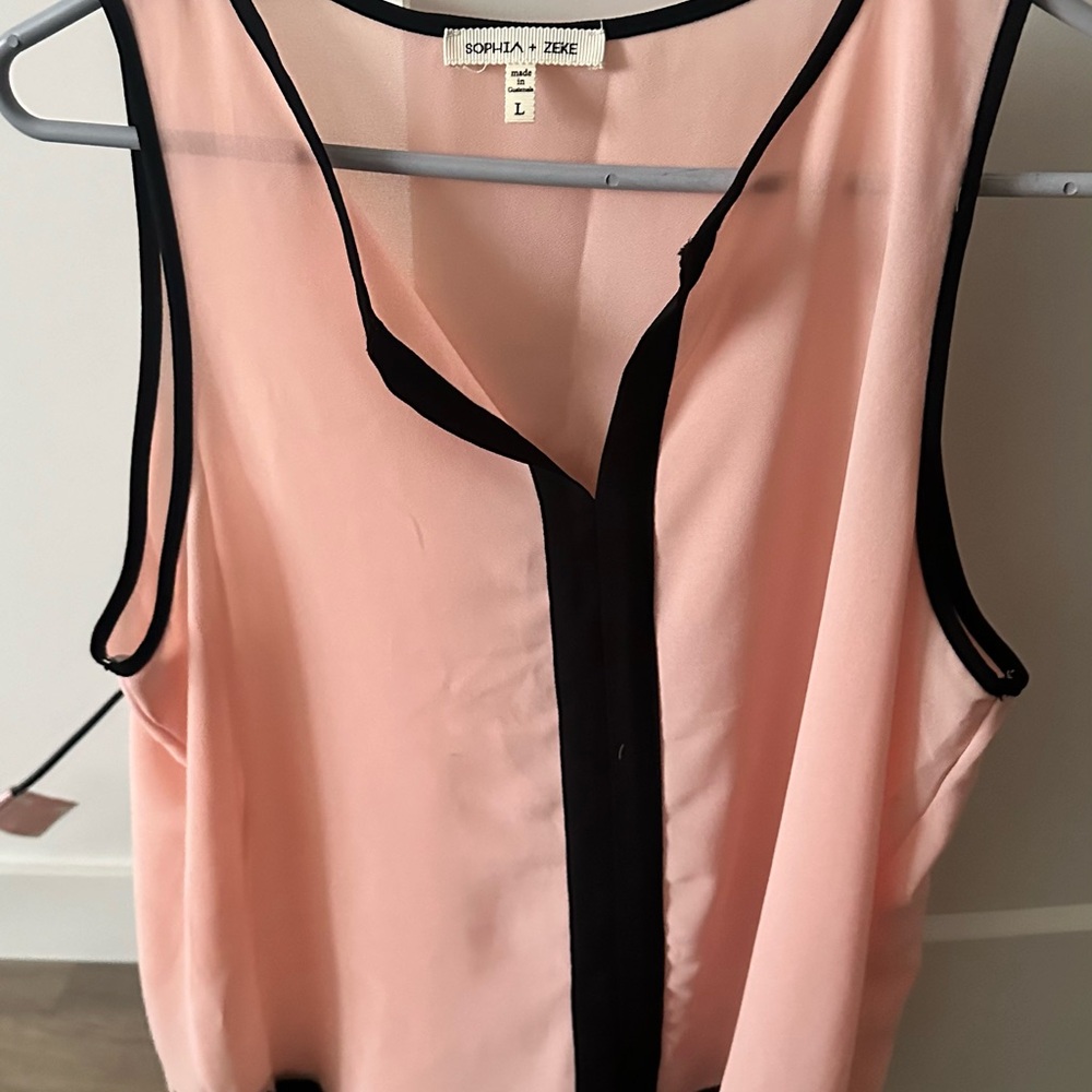 Sophia & Zeke Pink Sleeveless Blouse
